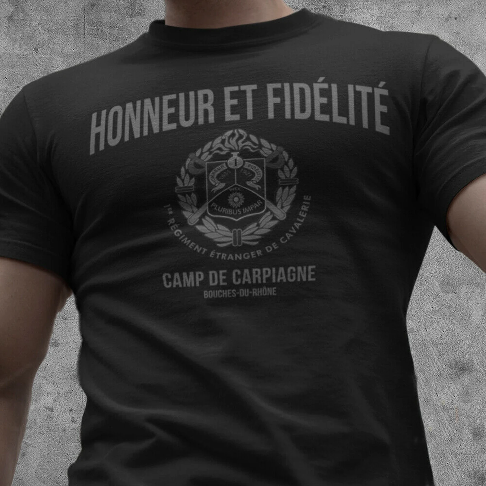 French Foreign Legion Motto 1 Cavalry Regiment Emblem T-Shirt. Summer Cotton Short Sleeve O-Neck Mens T Shirt New S-3XL