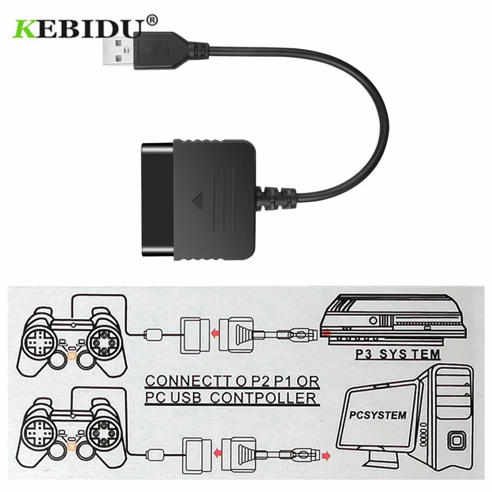 جهاز تحكم من kebidu خاص بسوني PS1 PS2 بلاي ستيشن 2 Joypad لوحة ألعاب إلى PS3 قطعة USB مهايئ مهايئ مهايئ بدون سائق للبيع بالجملة