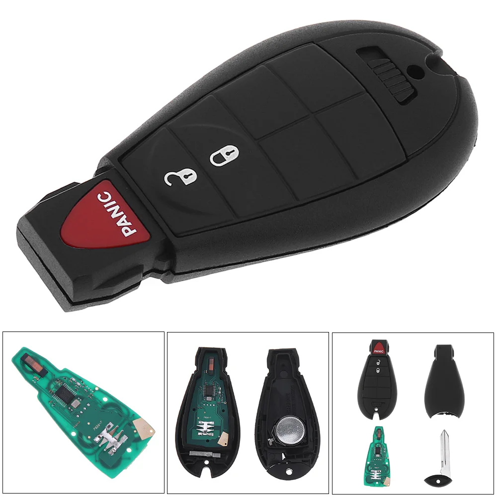 

433MHz 3 Buttons Uncut Replacement Keyless Entry Remote Transmitter Key Fob IYZ-C01C / M3N5W783X for Dodge Chrysler 2008-2012