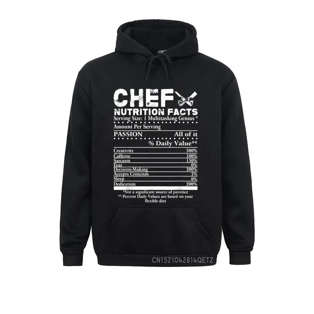 Chef Nutrition Facts Cool Chef Tee Gift For Chefs Design Mens Hoodies Clothes 2021 Hot Sale Long Sleeve Sweatshirts