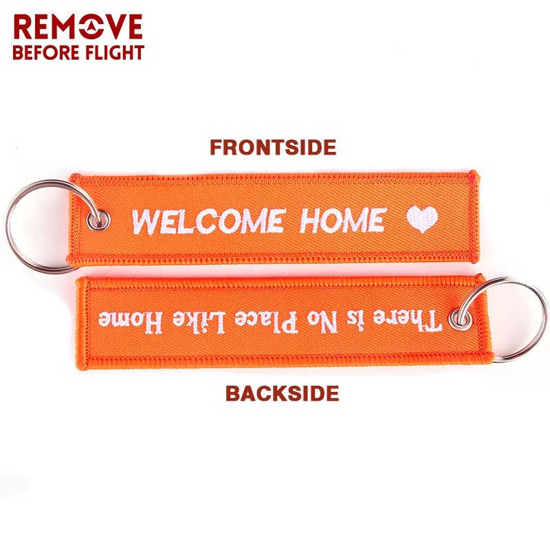 Remove Before Flight Keychain Jewelry Embroidery Danger Key Chain for Aviation Gifts Luggage Tag Fashion Yellow Key Chains