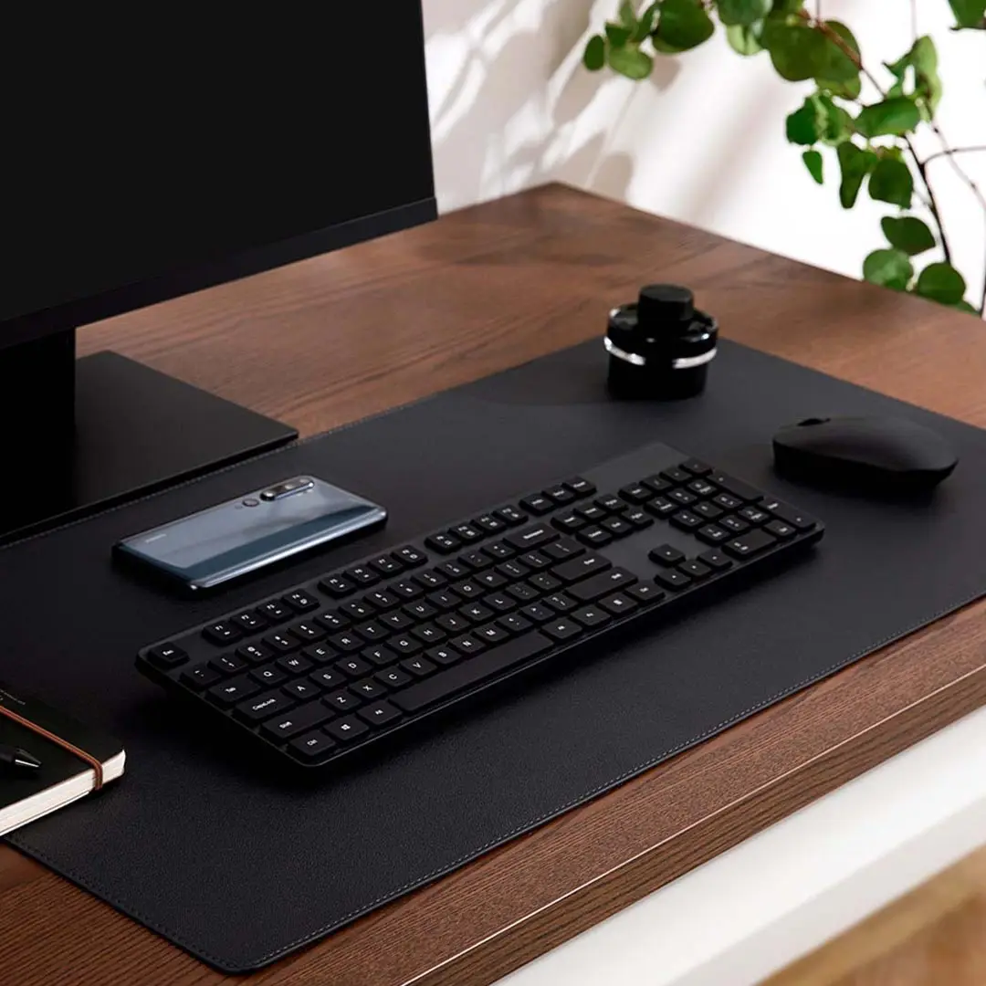 Xiaomi Extra Large PU Leather Mouse Pad Natural Oak Desk Mat Anti-fouling Waterproof Computer Mousepad Keyboard Table Cover