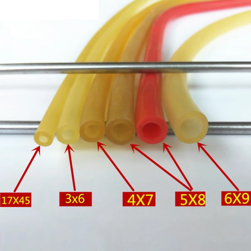 Tubo de látex de 5/10m, accesorios para tiro de Catapulta de goma, 1632/1745/1842/2050/3060/4070