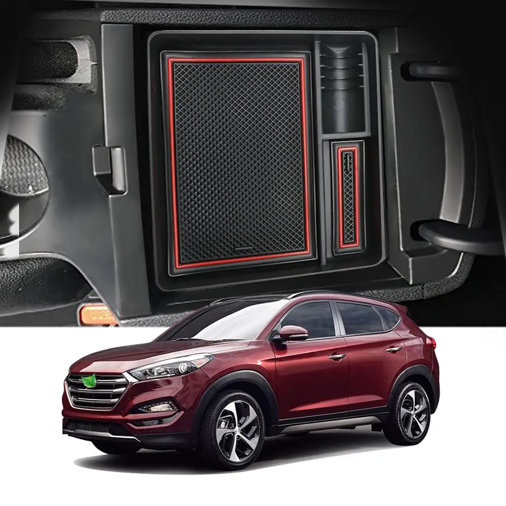 LFOTPP Car Armrest Central Storage Box for Hyundai Tucson 2015-2020 Car Handrail Storage Box Auto Interior Tucson Accessories