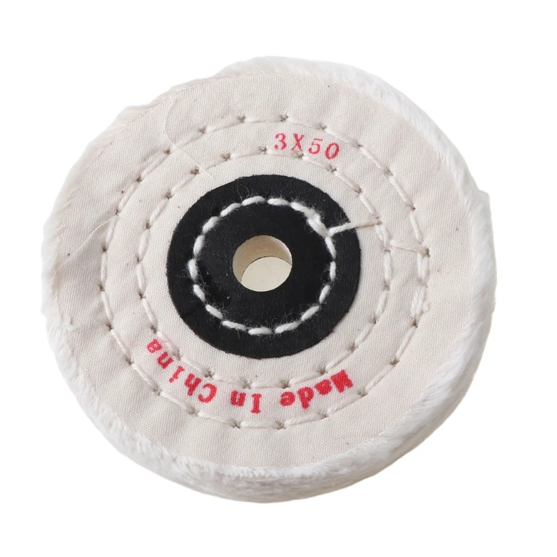 1PC 3\'\' White Cloth Buffing Polishing Wheels Buffer Polish Grinder Pad Wood Metal Polishing Tool for Abrasive Tools