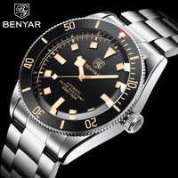 2025 New BENYAR Men's Watches Top Luxury Automatic Watch For Man Mechanical Wristwatch Waterproof Luminous Stainless Steel Clock