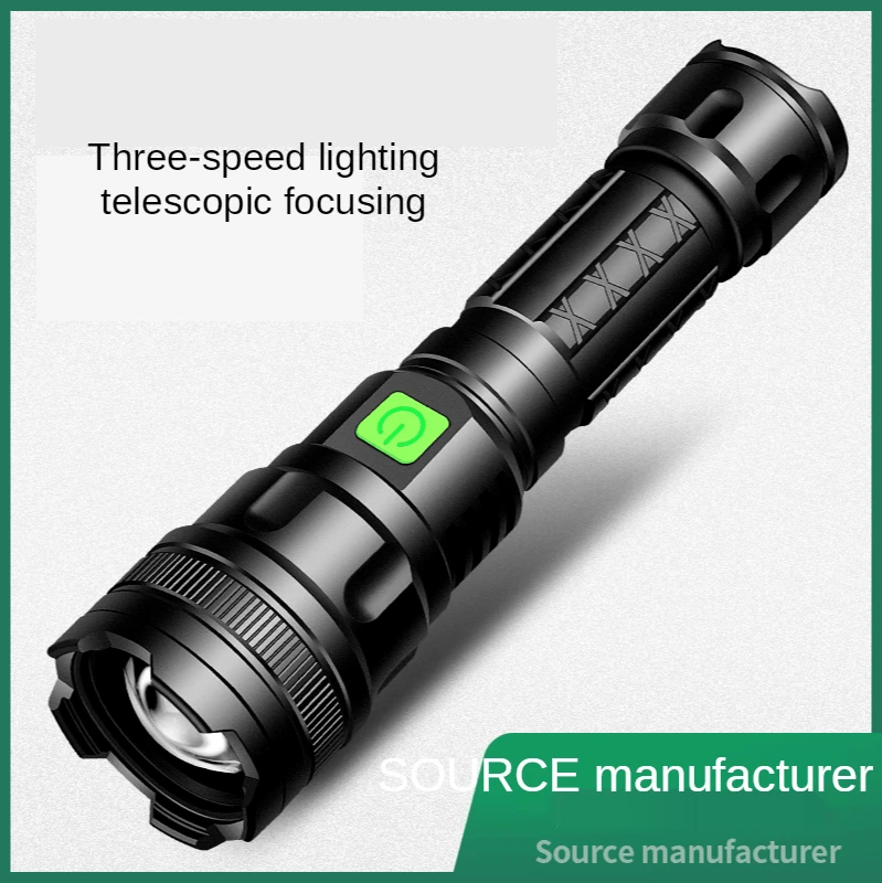 

New Aluminum Alloy LEDT6 Strong Light Flashlight High Endurance Telescopic Mini Zoom Long-range Outdoor Rechargeable Flashlight