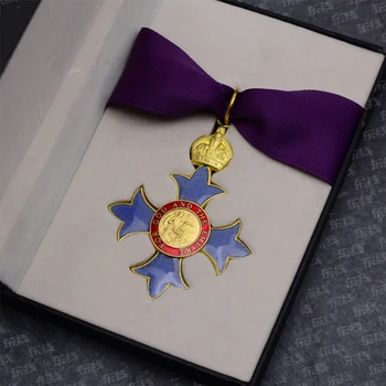 大英帝国ロイヤルミリタリークロスobecbe真鍮エナメルバッジ英国役員メダル装飾ピンブローチ