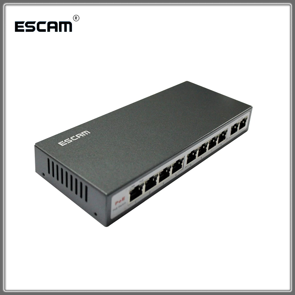 

POE Switch 10 ports (8 ports POE+2 ports Uplink) POE IP cameras and wireless AP power CCTV System NVR POE Power Supply Adapter