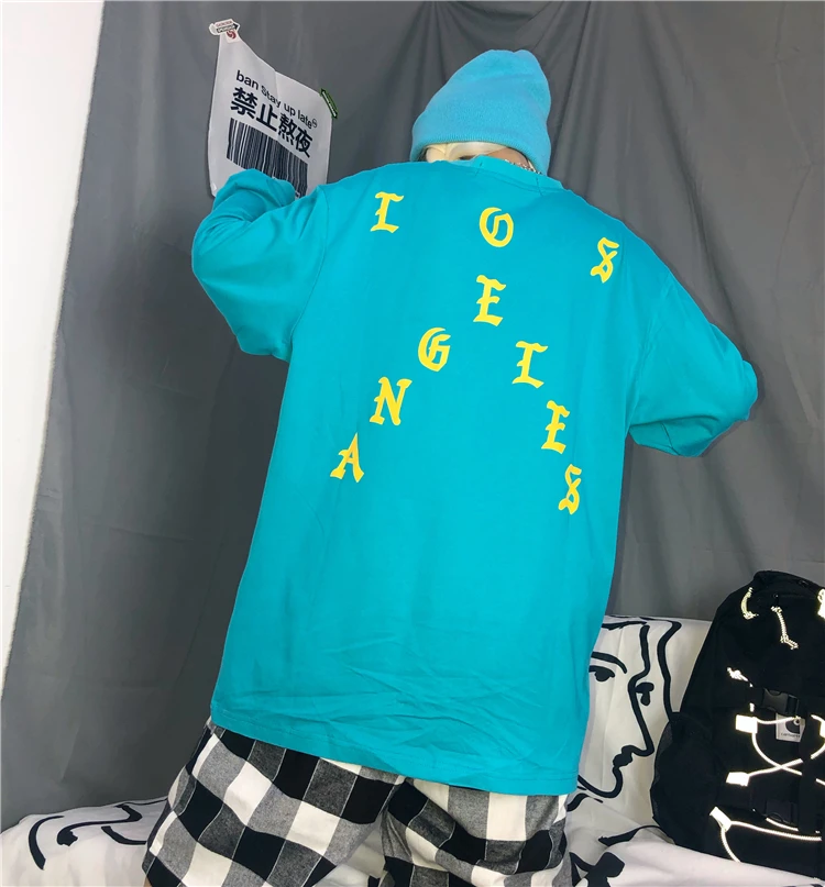 Los Angeles Limited I Feel like Pablo T shirts Kanye West Hip Hop Long-sleeve Men Women Couple Street Oversized Cotton Paul Tee