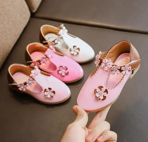 

Spring Autumn Flowers Girls Shoes Kids Flower wedding Shoes Pu Leather Party Shoes For Children Baby Toddler Flats Designer