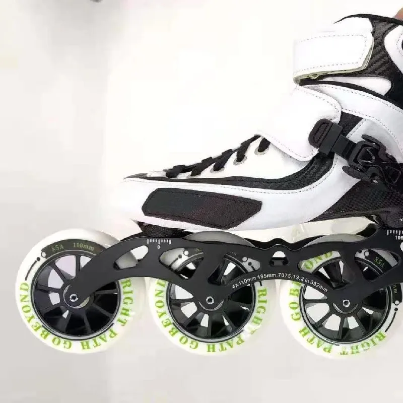 High Ankle 4 Wheels Marathon Inline Speed Skates Shoes 90mm 100mm 110mm Street Road Roller Patines Carbon Fiber Boot Kids Adults