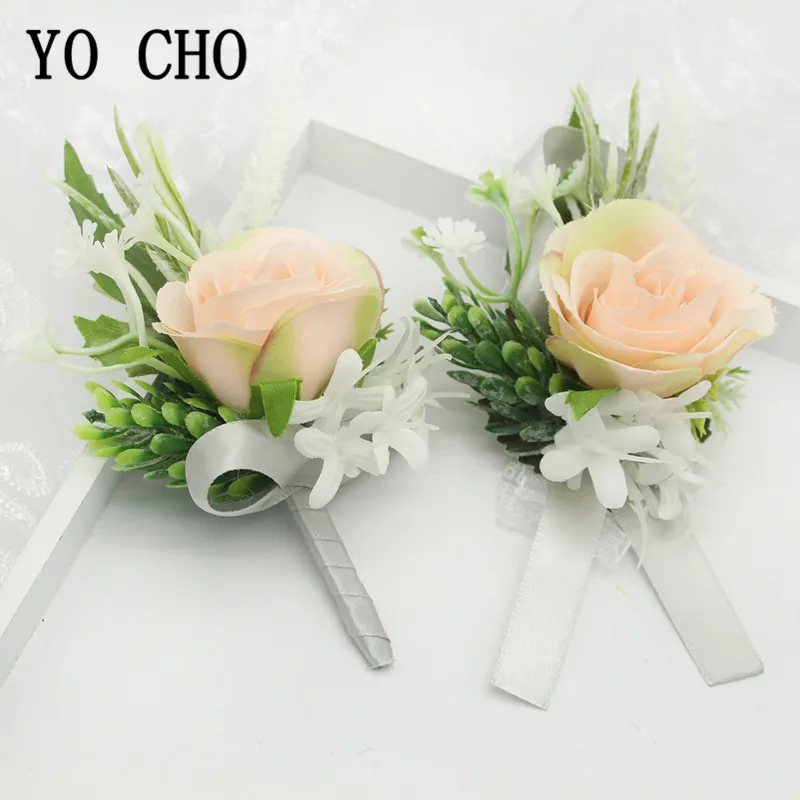 Hồng Hoa Hồng Thổ Cẩm Phù Dâu Boutonniere Nam Boutonniere Cưới Xòe Vòng Tay Hoa Cưới Người Lập Kế Hoạch Xòe Vòng Tay Hoa