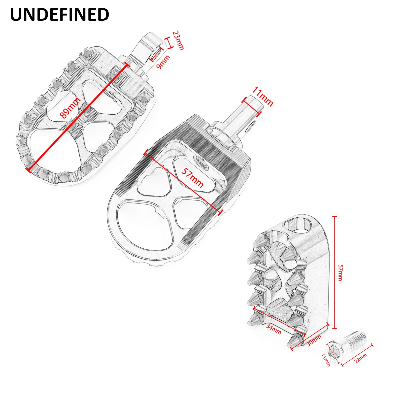 Motorcycle Foot Pegs MX Wide Fat Footrests Pedals W/Shifter Pegs For Harley Sportster XL 883 1200 Dyna Street Bob Bobber Custom