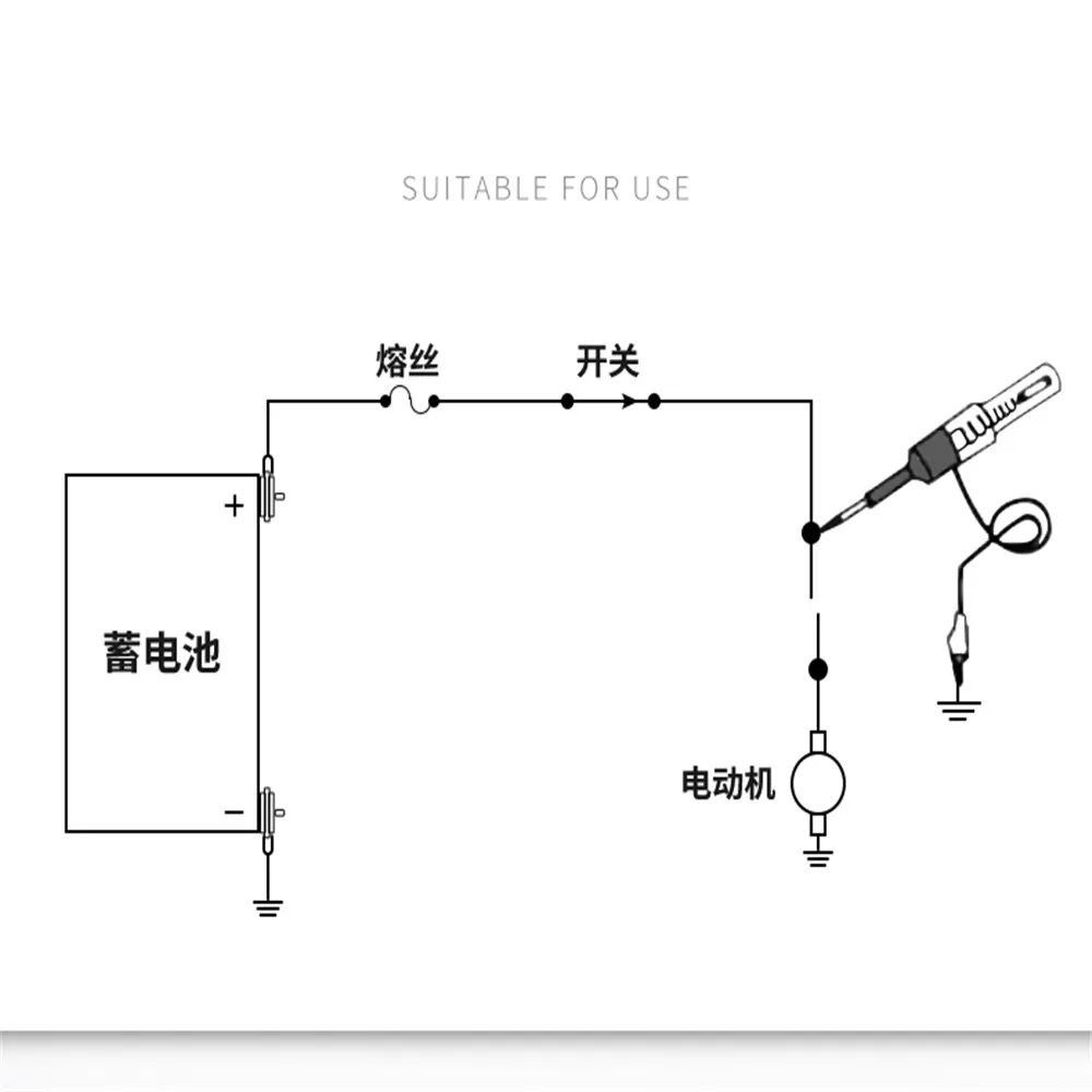 Auto Line Detection Electric Pen Car Maintenance 6v / 12v / 24v Multi-function Electroscope Induction Test Light Pen