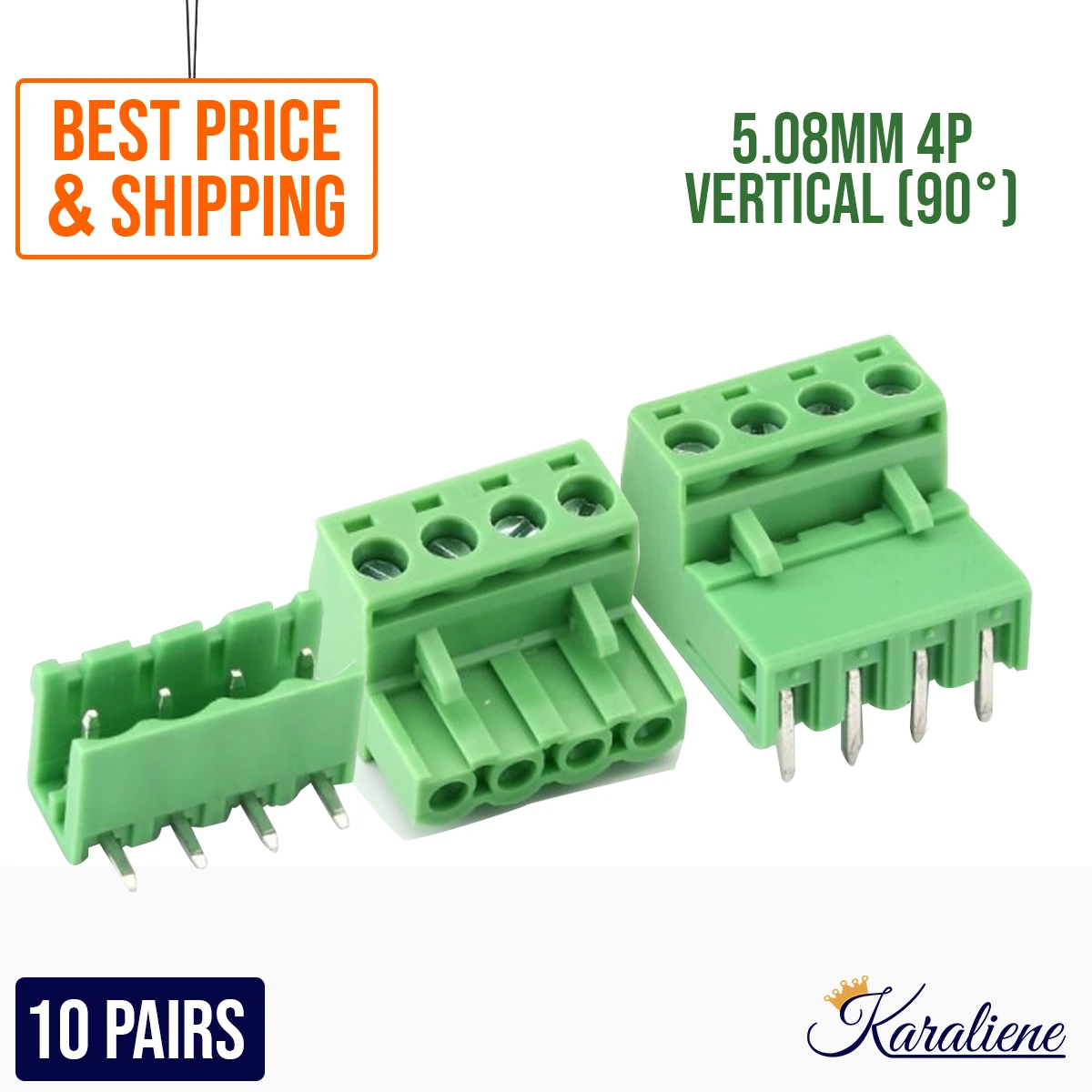 10SETS 4Pin 2EDGK-5.08 2EDGR-5.08 2EDGV-5.08 Screw Terminal Block Connector