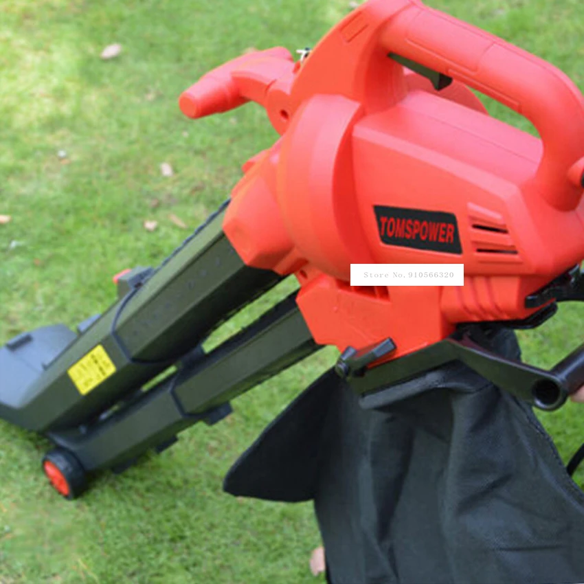 2800W 220V 14000 rev/min 275km/h With 10m Cable New Electric Leaf Suction Machine Outdoor Garden Leaf Blower Vacuum-Powerful