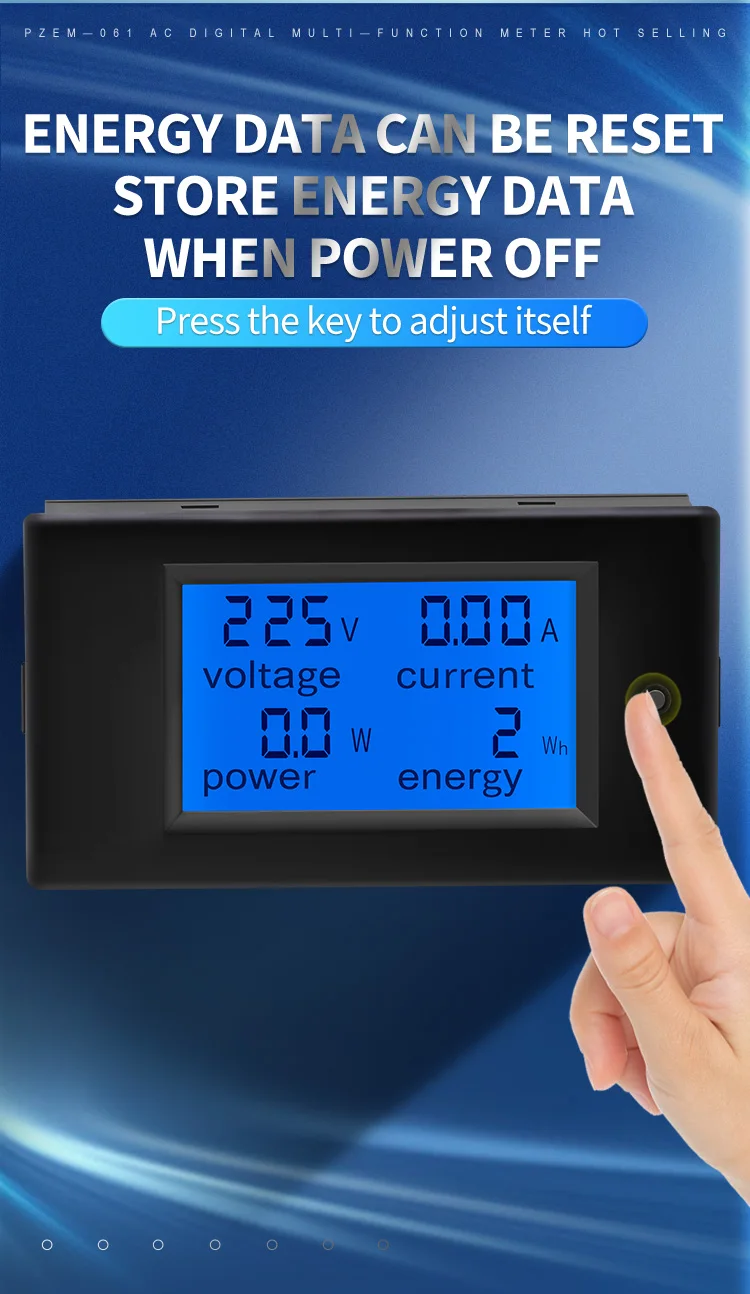 Peacefair AC Einphasiges Digitales Wattmeter Power Energy Kwh Tester Amperemeter 220V Homekit PZEM-061 mit Spule CT Kostenloser Versand – Detail 8