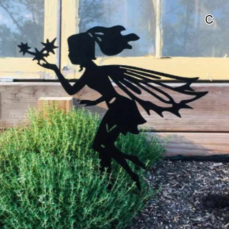 Colgante artesanal de hadas de hierro y Metal, decoración de jardín al aire libre, adornos de interior, decoración artesanal, accesorios para el hogar