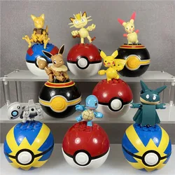 Pokemon Assembly Model Charmander Jigglypuff Pikachu Squirtle Bulbasaur Meowth Building Block Action Figure Toy Collection