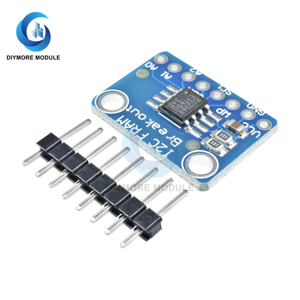 MB85RC256V FRAM Breakout Board Memory IC I2C Non-Volatile 2.7-5.5V For IoT Sensor Portable Wearable Device