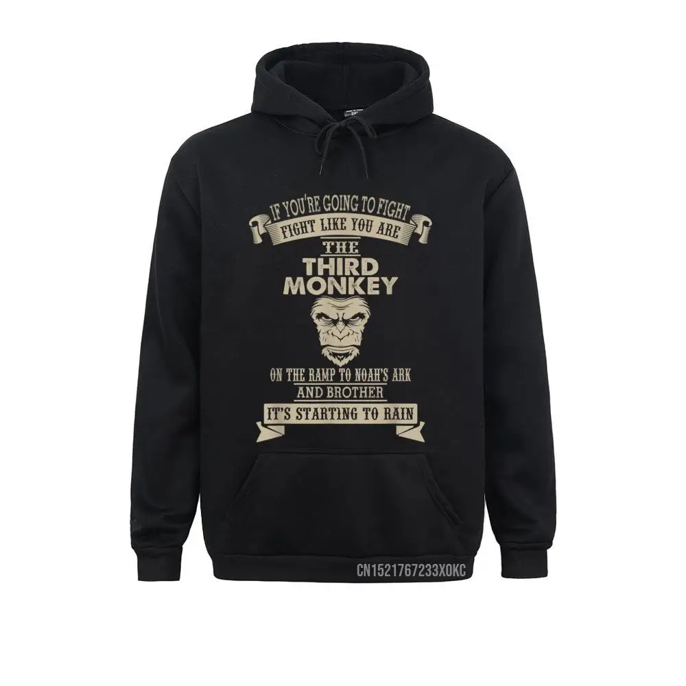 

Fight Like The Third Monkey Funny Monkey Coat Hoodies Special Hip Hop Long Sleeve Men's Sweatshirts 3D Style Clothes