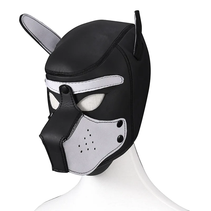 Puppy Mask Hood Sex Toys For Couples Flirt SM Bdsm Role Play Cosplay Halloween Mask Party Masks Dog Hood Mask Padded Neoprene