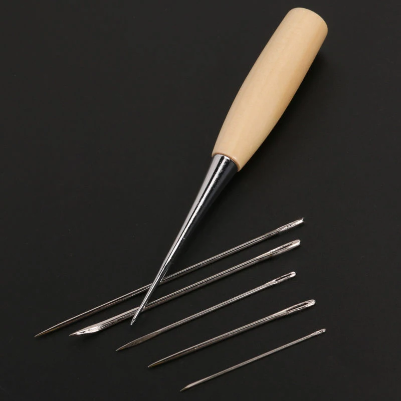 Leather Sewing Needle Stitching Needle Set Thread Thimbles Hand Sewing Tool Kit leather tools