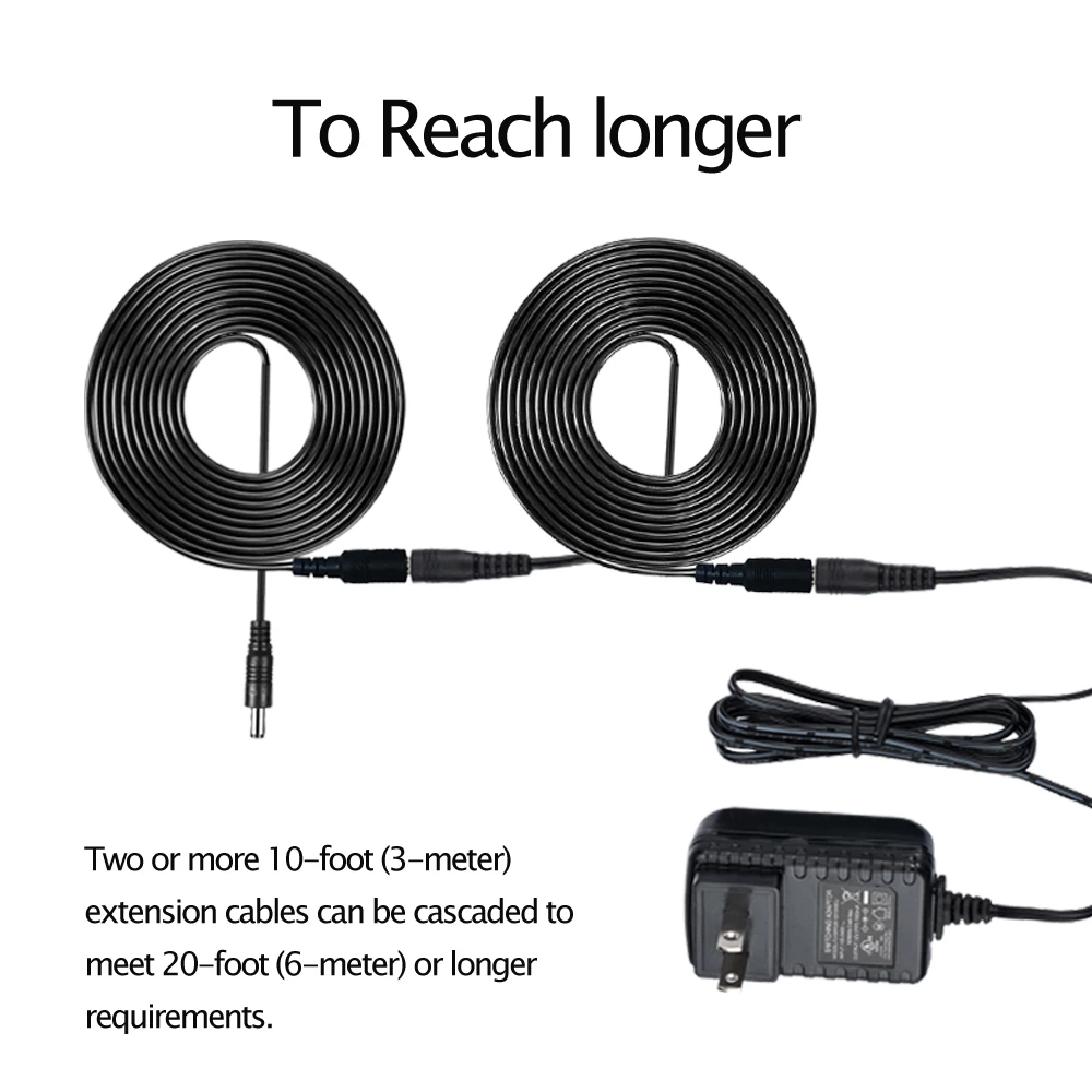 DC 12V Power Extension Cable 5.5*2.1mm Power Cord 3m 6m 9m for CCTV Surveillance Camera Router LED Strip Radio Printer