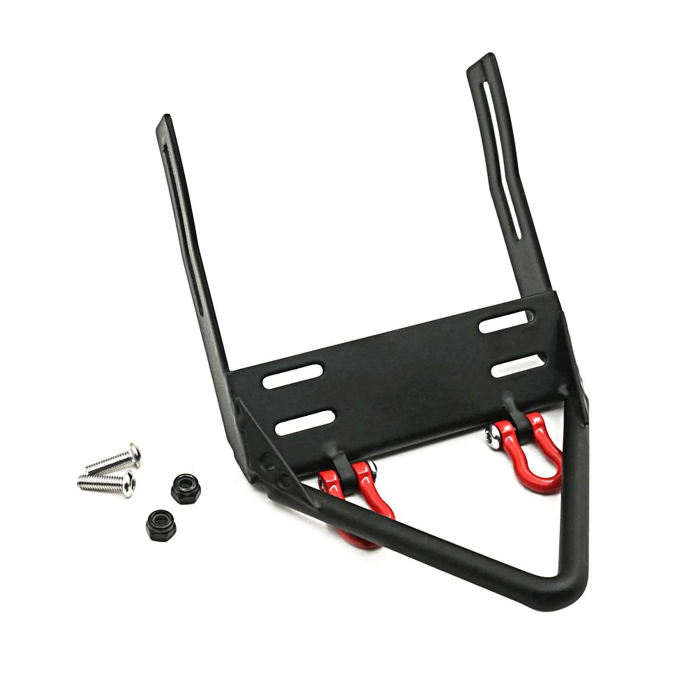 YEAHRUN Metal Front Bumper with Winch Mount Shackles for Axial SCX10 1/10 RC Crawler Car Upgrade Parts