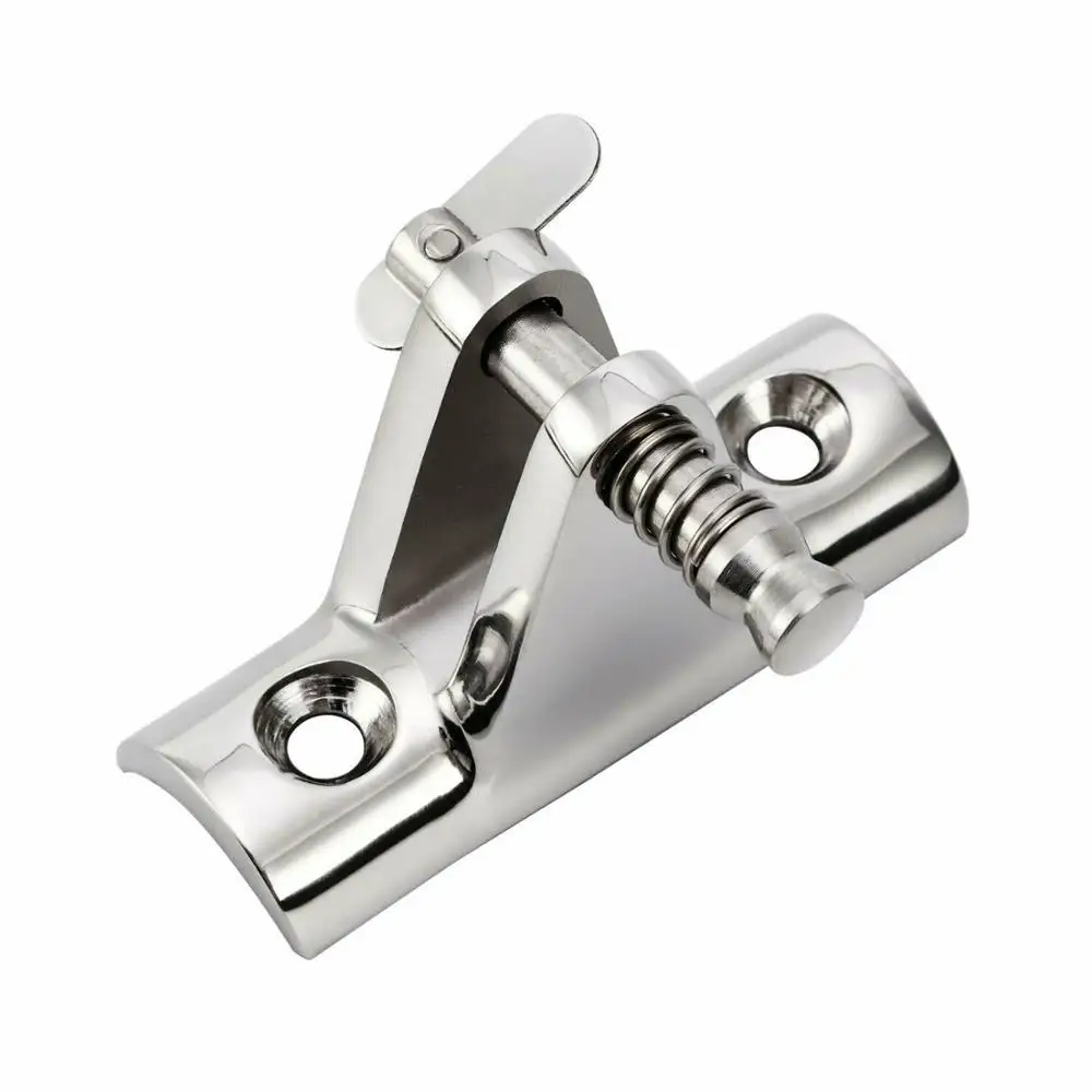 

316 Stainless Steel Deck Hinge Mount with Quick Release Pin Bracket Kayak Canoe Dinghy Bimini Top Fitting Boat Cover Canopy