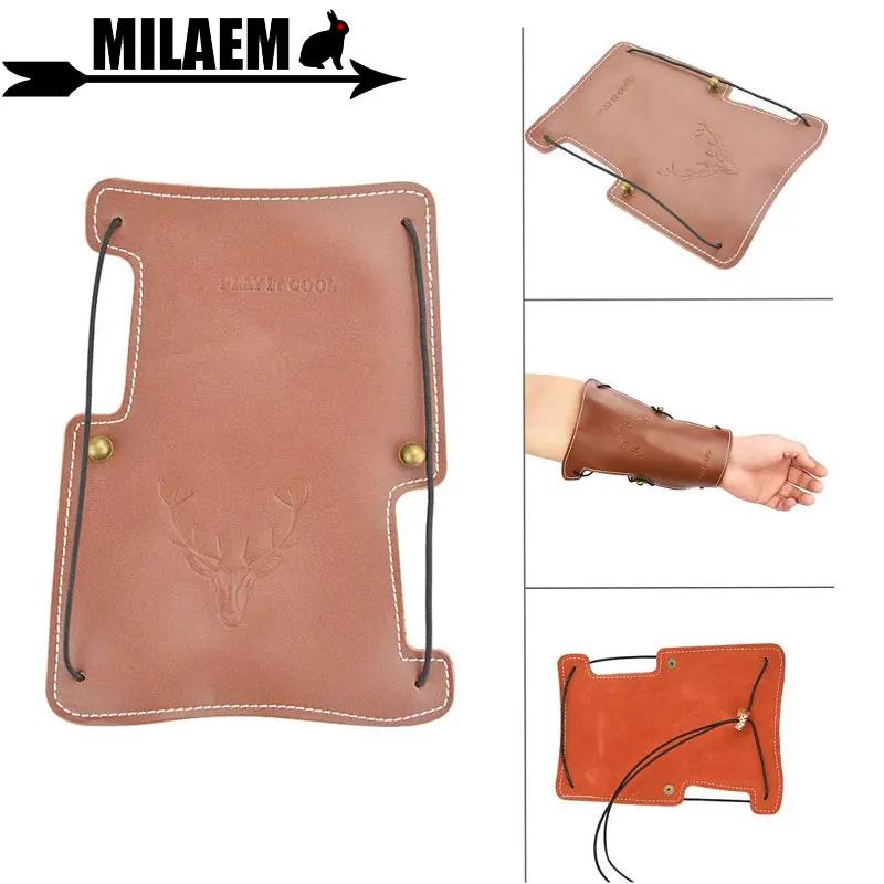 

Archery Arm Guard Leather Forearm Protector Guard Arm Protective Gear Adult Youth Armguard Unisex Hunting Shooting Accessories