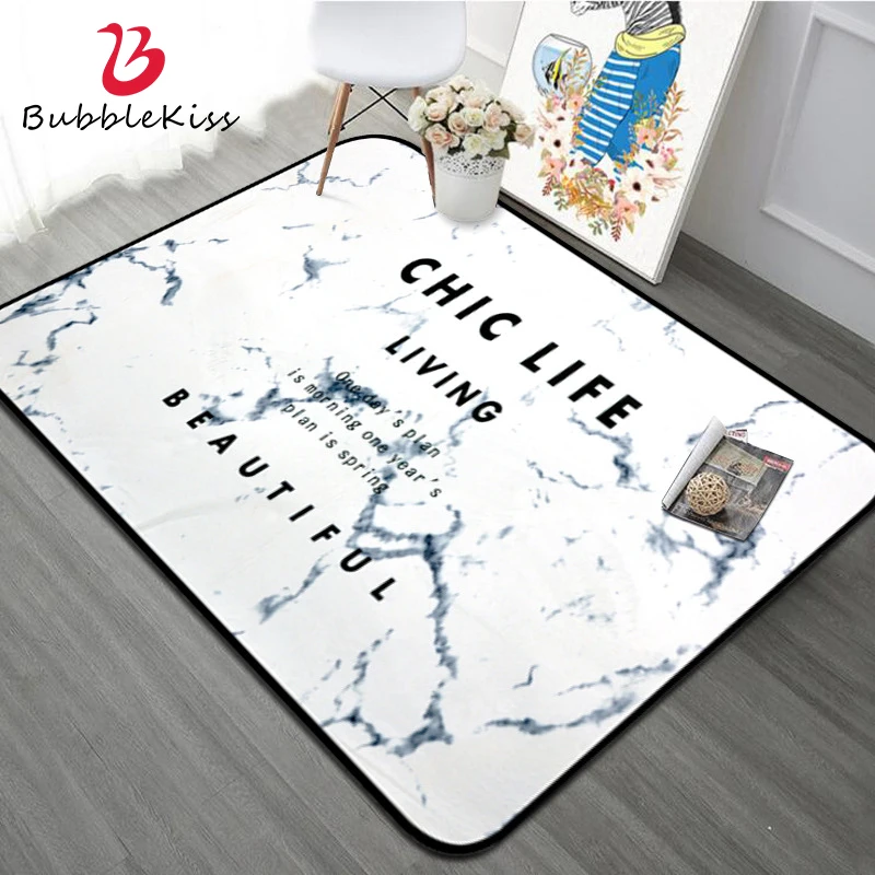 

Bubble Kiss Nordic Home Leisure Carpet Marble Pattern Carpet Living Room Rug Non-Slip Carpets For Bedroom Modern Soft Entry Mat