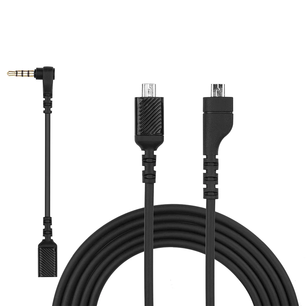 OFC Aux 교체용 GameDac 분리형 케이블 코드, SteelSeries Arctis 3 5 7 9X Pro + Plus 게임 헤드폰 게임용 헤드셋