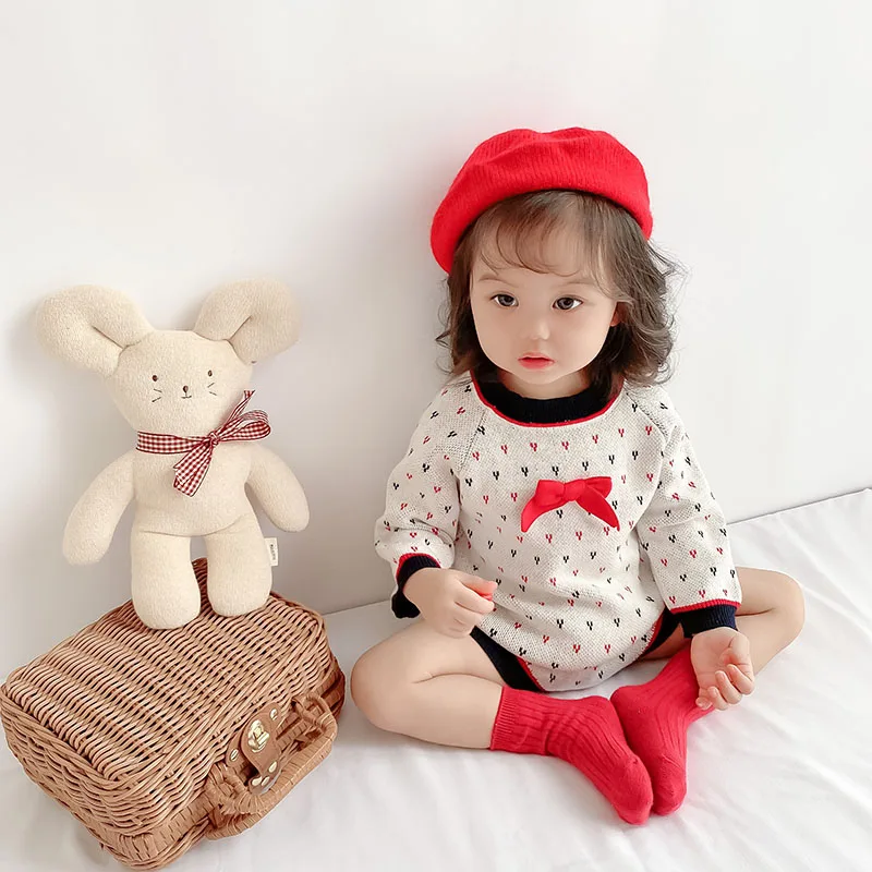 MILANCEL New Baby Knitting Berets Cotton Kids Cap Solid Newbron Korean Girls Hat