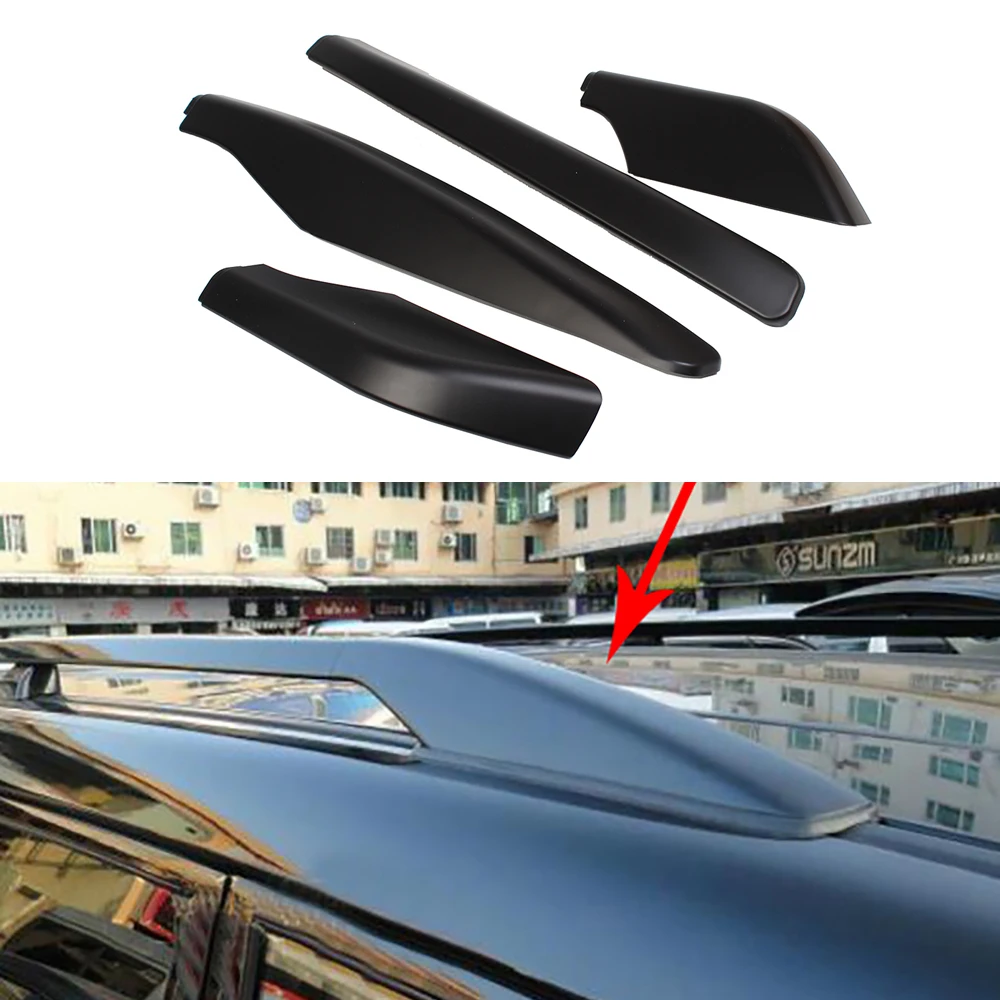 For Mitsubishi Pajero V80 2009-2014 2015 2016 2017 2018 Original Black Roof Rack Rail End Cover Shell Cap Replacement Car ABS