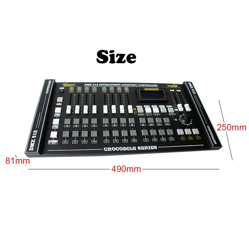 Imagem -04 - Dmx 512 Crocodilo 2024 Controlador de Luz Fase Dmx Console Uso para Led Par Movendo a Cabeça dj Luz Efeito Fase Controle Luz