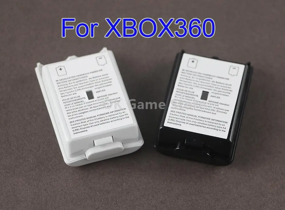 50pcs/lot Black White Battery Case for Xbox 360 Wireless Controller Rechargeable Battery Cover Door For Xbox 360 Controller