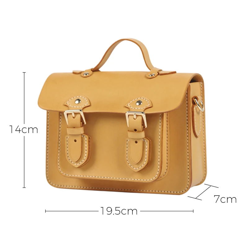 WUTA 781 Leather Kit Cambridge Bag Pre-punched Semi-finished DIY Handmade Retro Simple fashion Crossbody HandBag DIY Women Bag