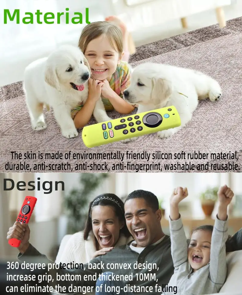 ل الأمازون النار جهاز استقبال للتليفزيون 4K جهاز استقبال للتليفزيون عن بعد غطاء من السيليكون الغطاء الواقي الجلد التحكم عن بعد حماية غطاء سيليكون