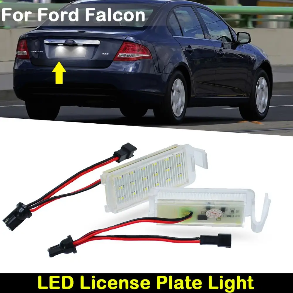 LED License Plate Light For Ford Falcon BA BF XR 6/8 2003-2008 Car Rear  White  Number Plate Lamp