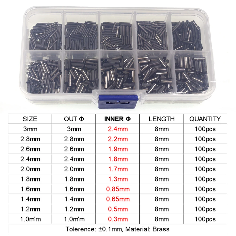 Jigeecarp Fishing Crimping Pliers Tools 1000pcs Mixed Size Fishing Line Wire Rope Crimper Set Carp Fishing Accessories Tackle