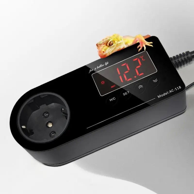 Termostato Digital inteligente para acuario y reptiles, regulador de temperatura con enchufe europeo, novedad de 2021