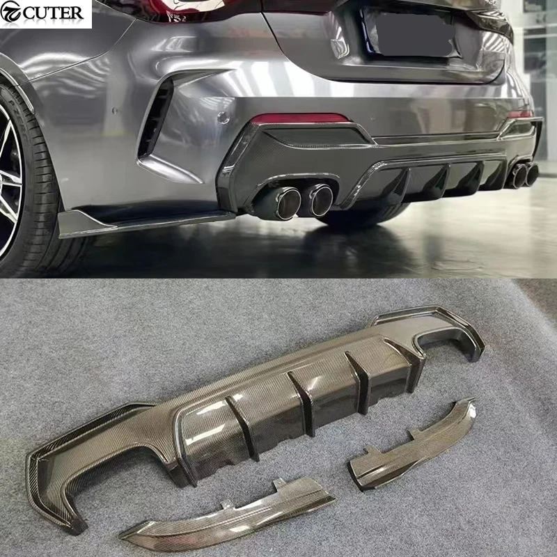 

G22 4 Series Carbon Fiber FRP Rear Bumper Diffuser Aprons Side Splitter For Bmw G22 425i 430i 2020