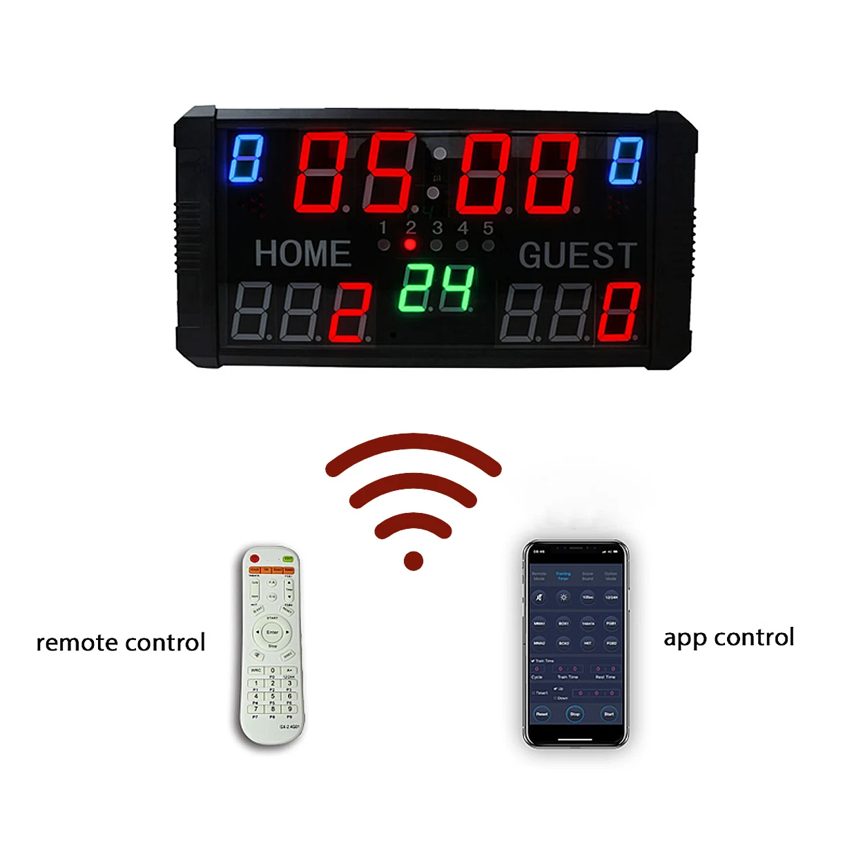 Portable LED Digital Scoreboard with Beep, Special for Basketball Events