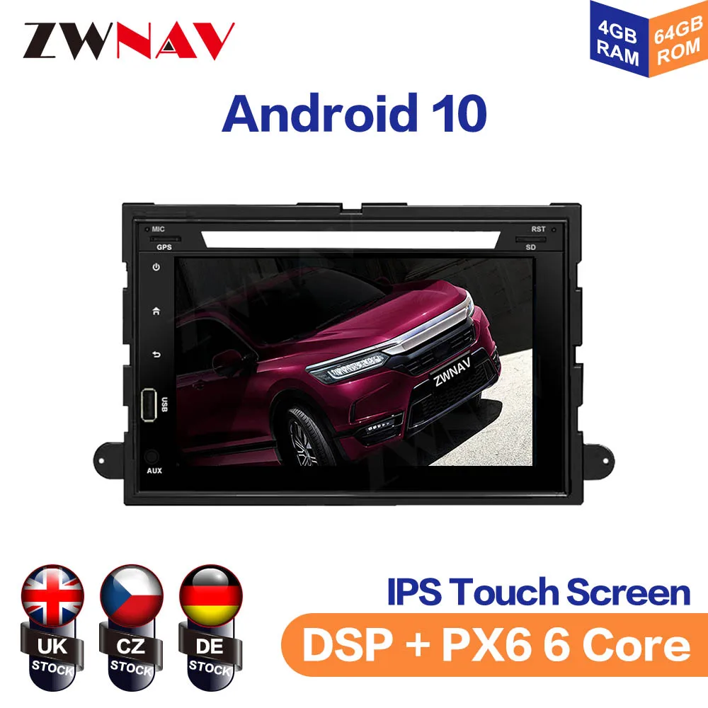 Android 10 IPS Screen For Ford Fusion Explorer2006-2009 Car Multimedia Player Navigation Audio Radio Stereo Head Unit Gps 2din