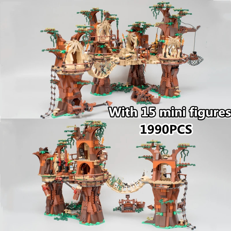 IN STOCK Star Plan Ewok Village 1990pcs Compatible With 10236 LepinBlocks 05047 Building Blocks Bricks Toys Christmas Gifts