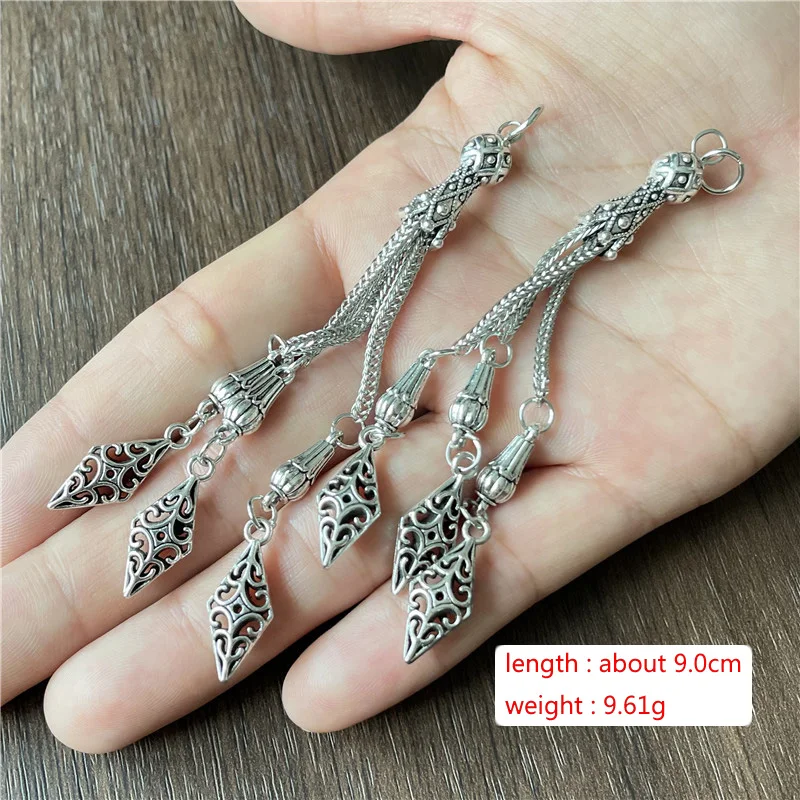 JunKang 2pcs Pop Turkey StarMoon national emblem Chinese knot Rosary Pendant DIY Handmade Bracelet Necklace Jewelry Accessories