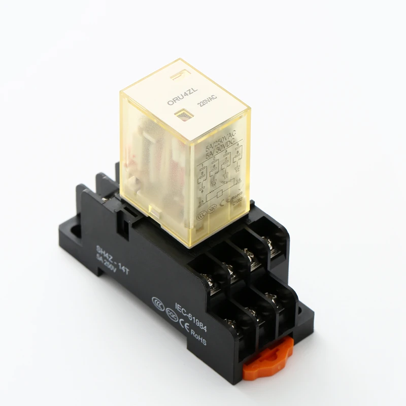 ELEWIND ORU2ZL 8A 2NO2NC or 4NO4NC ORU4ZL Small High Power Electromagnetic Relay switch