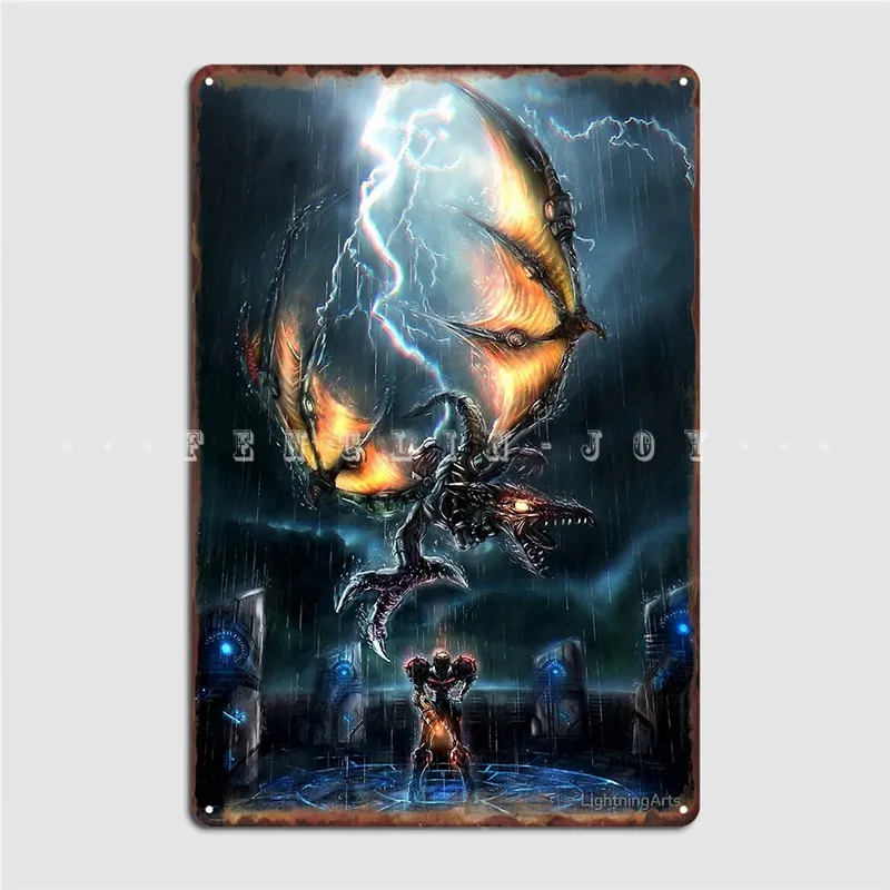 Meta Ridley: Hello Again Harmony Of A Hunter Returns Metal Plaque Poster Cinema Living Room Cinema Wall Plaque Tin Sign Poster